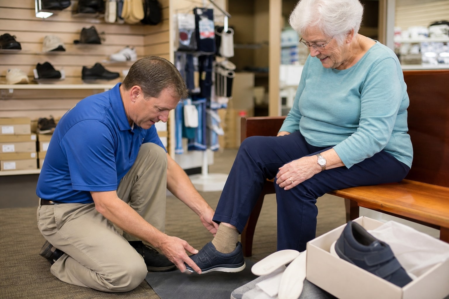 Illustration for Medicare Will Pay for Diabetic Shoes That Cut Your Fall Risk